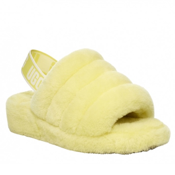 UGG | Shoes | Ugg Neon Yellow Yeah Slides | Poshmark